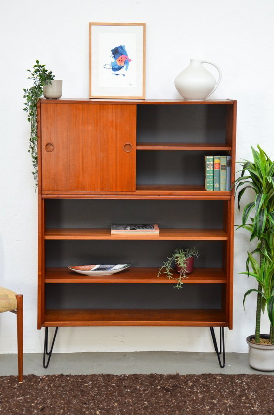 Image 1 of Vintage open bookcase, teak chest of drawers, mid-century sideboard, retro