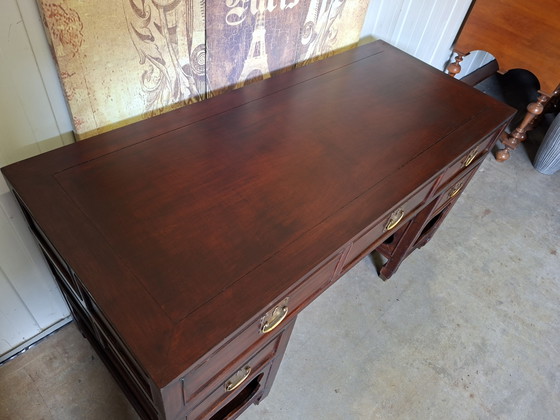 Image 1 of Antique Chinese desk, writing table, desk, dimensions 140x60cm and 77cm high.