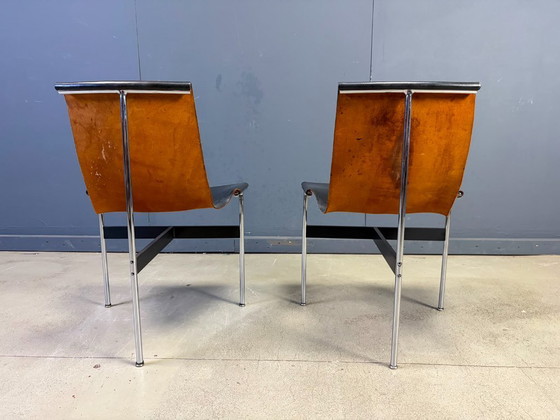 Coppia di sedie T Side di Katavolos, Littell & Kelley per Laverne International. – Sedie da camera, Leather (photo 3 of 8)