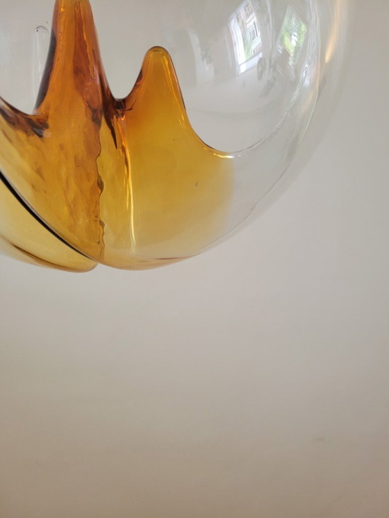 Image 1 of Grande lampe suspendue vintage en verre de Murano par Kaiser Leuchten
