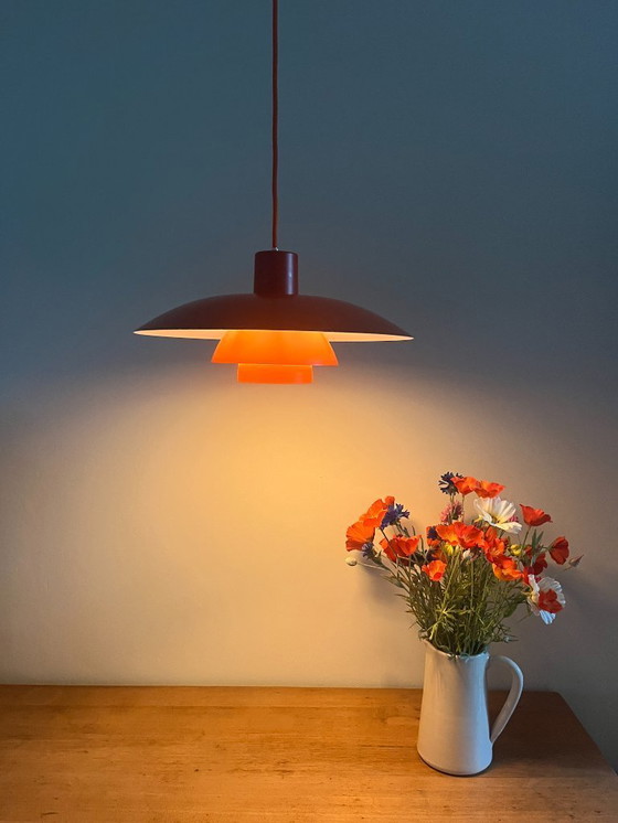 Image 1 of Vintage Louis Poulsen PH4/3 Rood - Poul Henningsen - Deense Design Lamp