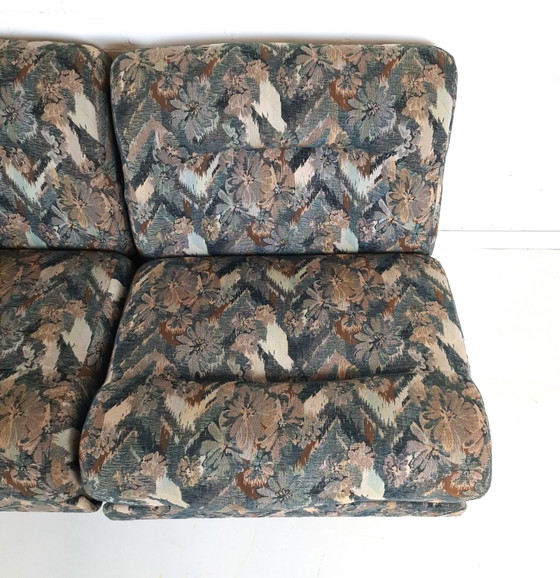 Vintage Modulaire Bank 3 Delig Mid Century Modern Design – Modulaire banken, Textile (photo 9 of 12)