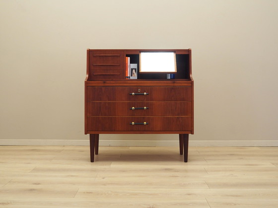 Image 1 of Secrétaire en teck, design danois, années 1970, production : Danemark