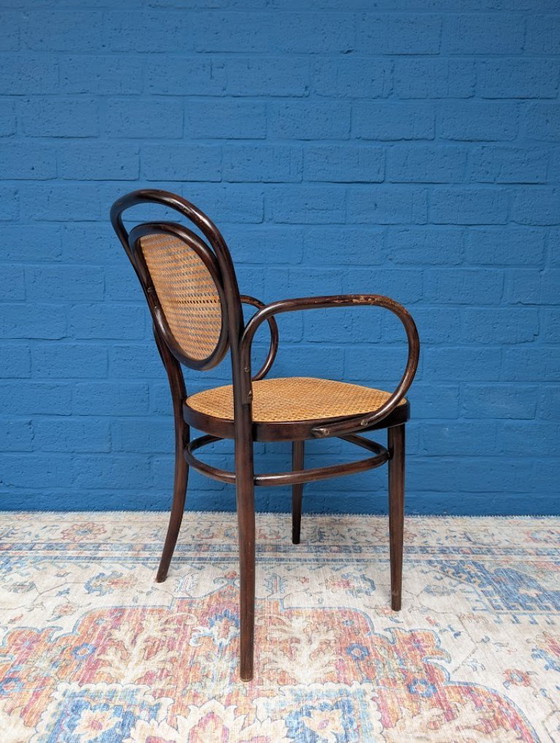 Image 1 of 7x Vintage rattan chairs, model 215r, Thonet
