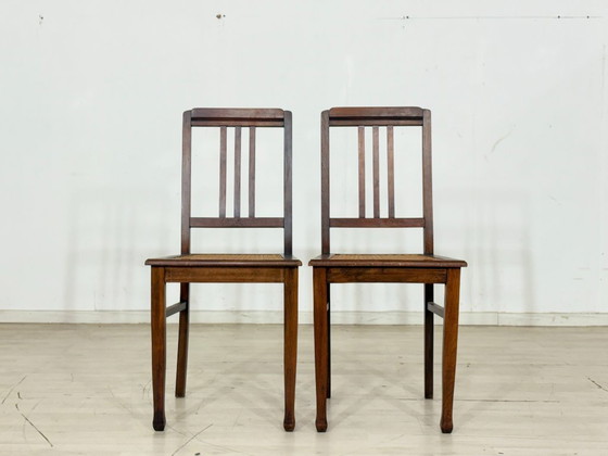 Image 1 of 2x Chaises Gründerzeit / Chaises de salle à manger / Chaises de salon – Gründerzeit / Antique