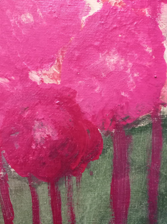 Image 1 of T van Steenbergen « Reste avec moi », nouvelle peinture acrylique