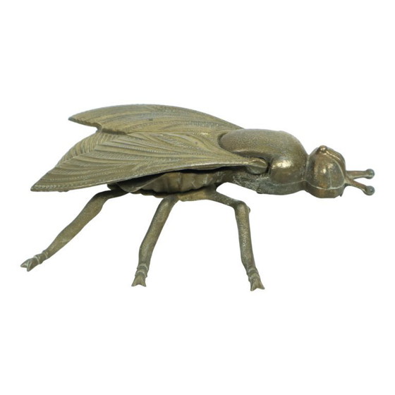 Image 1 of Vintage Copper Plated Fly Ashtray Sculpture