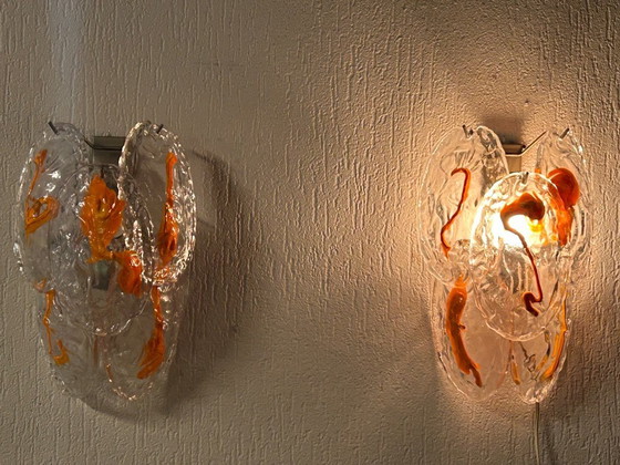 Image 1 of 2 Mid-Century wandlichten Vistosi Murano