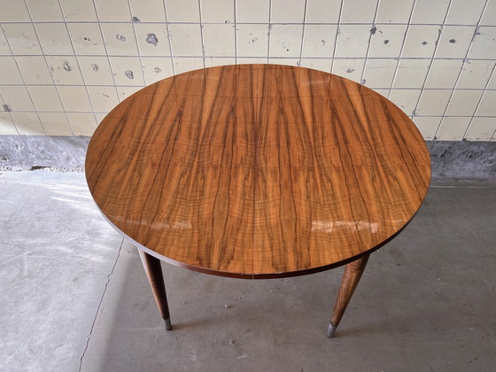 Image 1 of Vintage high-gloss round dining table