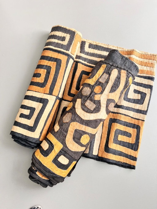 2x hand-woven Kuba carpet