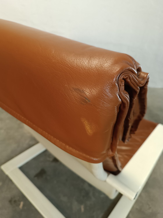 Image 1 of Noboru Nakamura cognac lederen fauteuil 