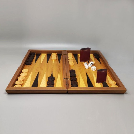Image 1 of 1980s Gorgeous Piero Fornasetti Backgammon in Excellent condition. Made in Italy
