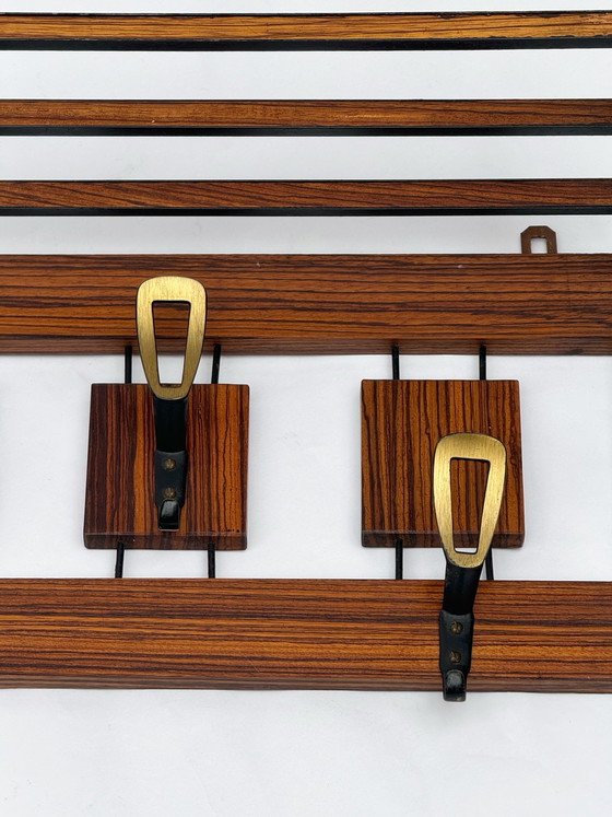 Image 1 of Appendiabiti vintage olandese BroVorm Haarlem in teak, stile Mid-Century Modern (MCM).