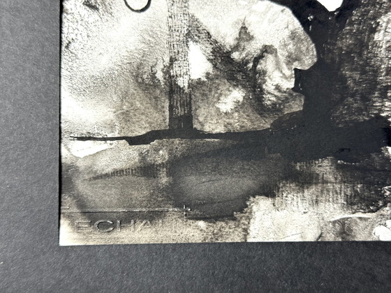 Image 1 of Eugène Eechaut (1928-2019) - Ink trees, diptych 1975, framed 