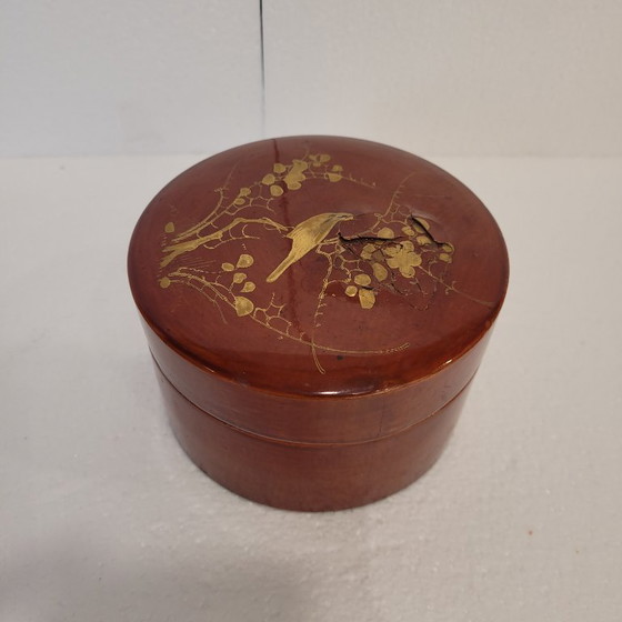 Image 1 of (10) Piatti con scatola, lacca urushi-e, periodo Showa, XX secolo - Giappone