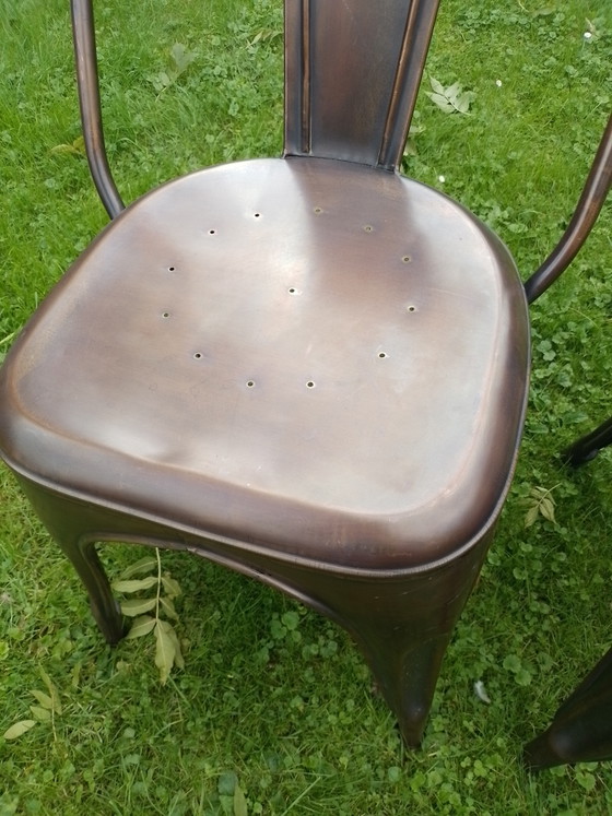 2 X Metall-Industriestühle – Stühle und Loungesessel (photo 6 of 8)