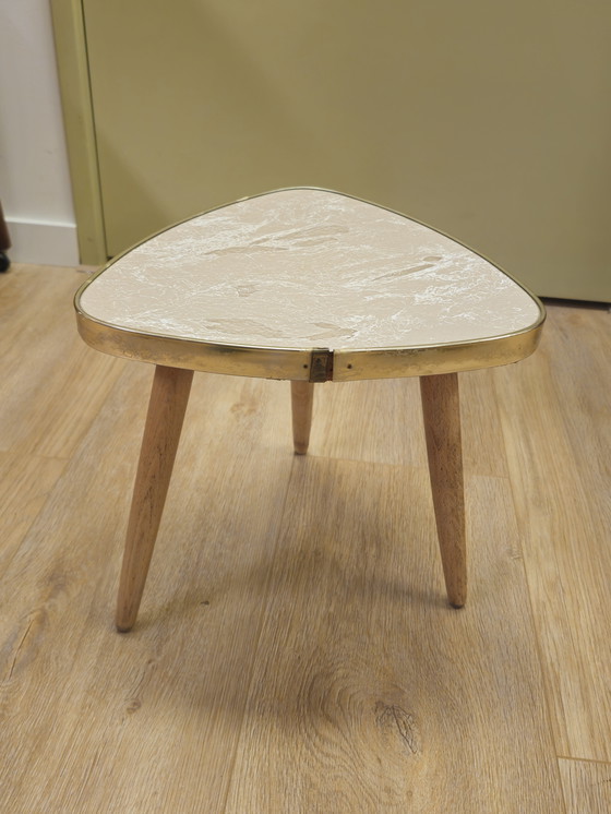 Image 1 of Vintage Plantentafeltje Tafeltje Bijzettafeltje Tafel Roze