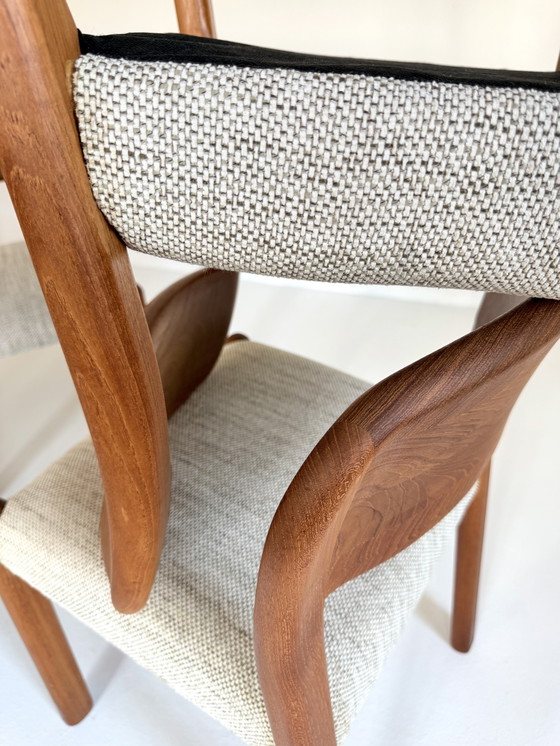 Image 1 of 6x gerestaureerde Deense eetkamerstoel, EMC Møbler ‘80