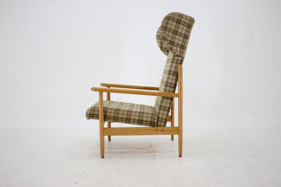 Image 1 of 1960s Rare Mid-Century Modern Beech Wing Armchair by ÚLUV, Czechoslovakia