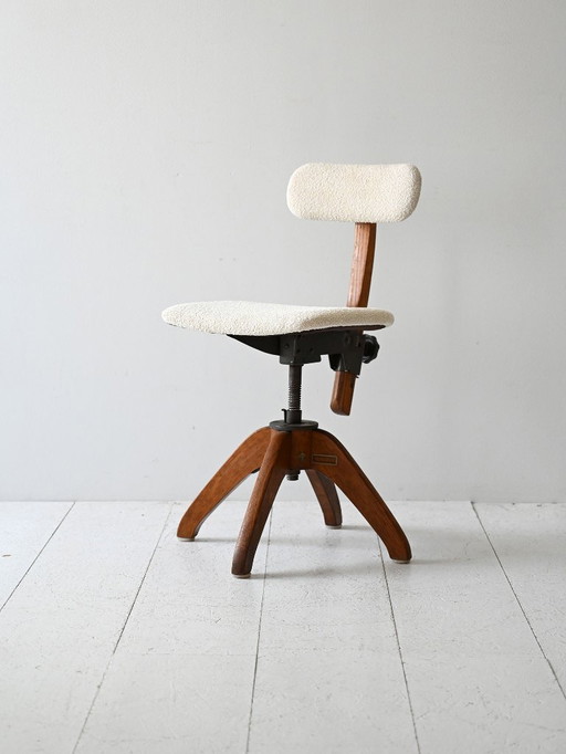 Chaise de bureau en chêne scandinave des années 1920