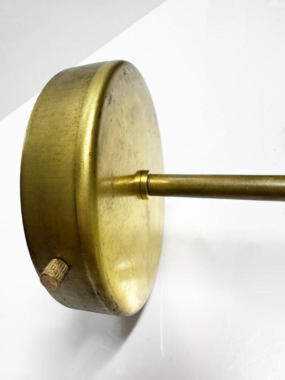 Wandleuchte Diabolo Design 1950, Wandleuchten, Metall, Messing, Schwarz, Mid Century Modern (Foto 5 von 8)