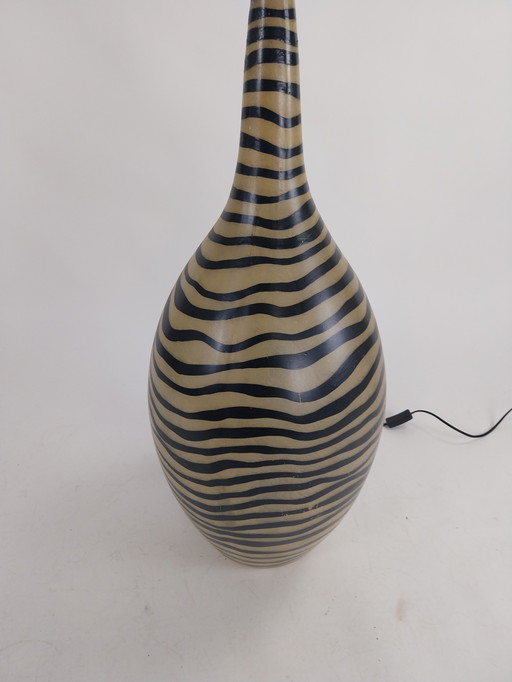 1 x fiberglass floor lamp "zebra" 80cm high