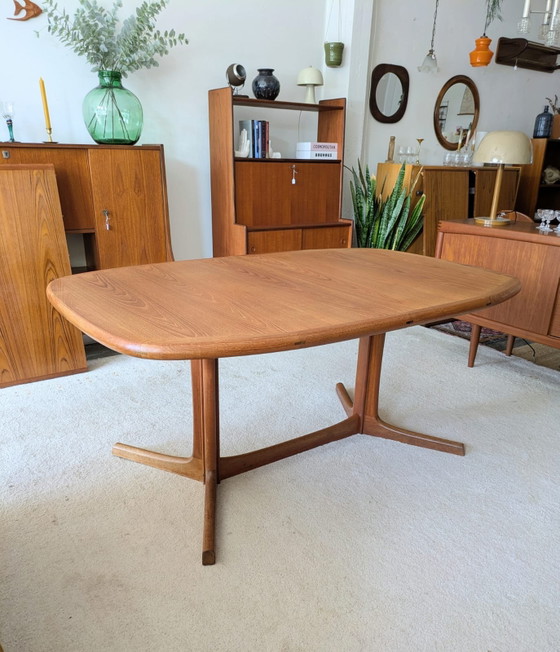 Image 1 of Table de salle à manger extensible vintage danoise en teck