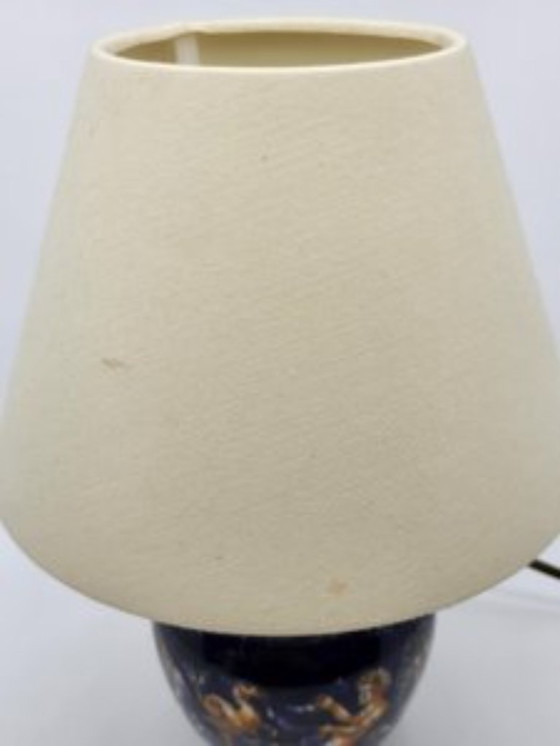 Image 1 of Lampe Manufacture de Gien Dekor Renaissance Frankreich Vintage