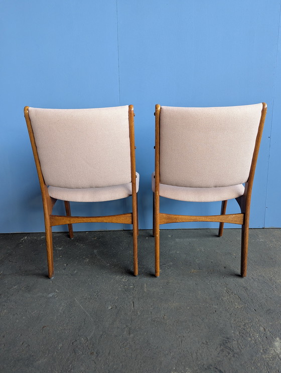 Image 1 of Chaises de salle à manger vintage danoises en teck, Erik Buch, années 1960