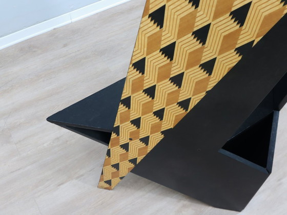 Image 1 of Chaise à dossier haut postmoderne, style Studio Alchimia et Memphis, années 1980