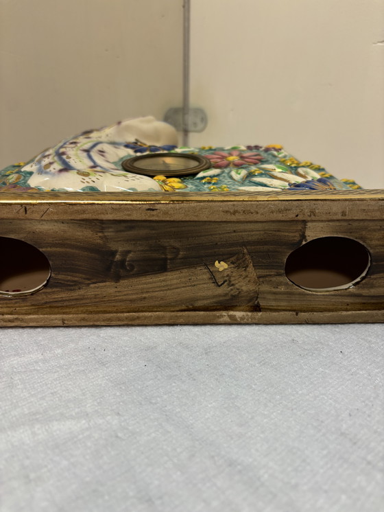 Image 1 of Mid-eeuws Belgisch Schoorsteen klokstel