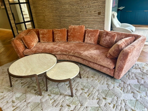 Divano Seymour di Minotti, tessuto di Pierre Frey – 3 5 zitsbanken, Velvet
