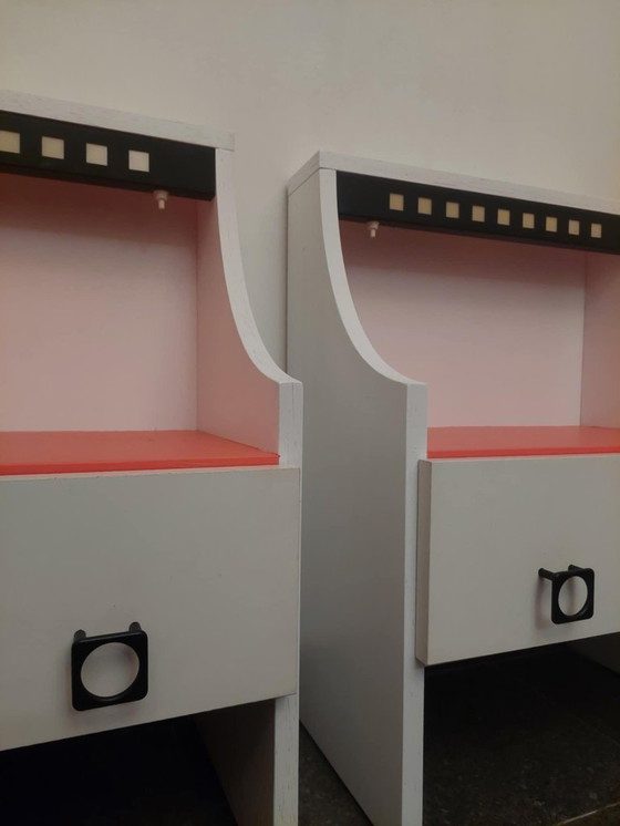 Image 1 of Set di 2 comodini vintage Space Age, anni '70