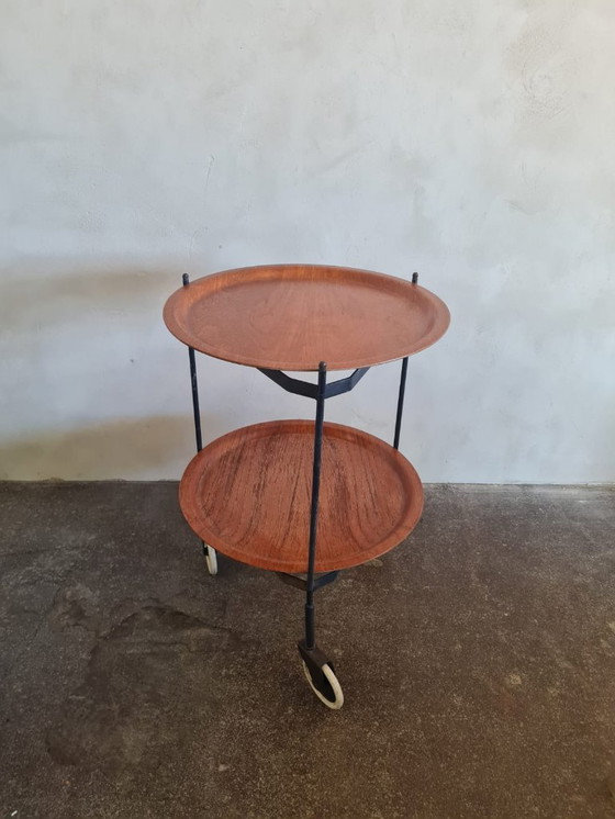 Image 1 of Mid-Century Serving Trolley SILVA No.73152