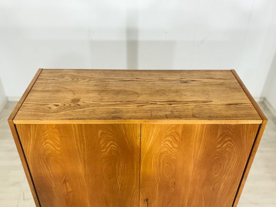 Image 1 of Vintage Hellerau linen cupboard, highboard, shelving unit, mid-century cabinet