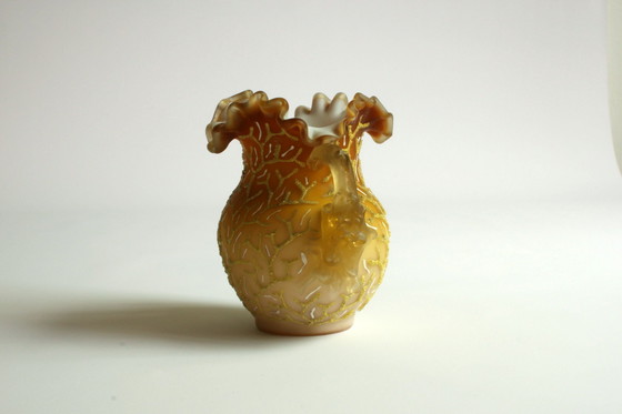 Image 1 of Victorian Glass Coralene Vase, Late 19th Century