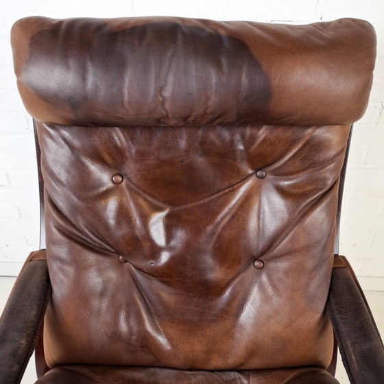 Fauteuil lounge vintage Siësta Ingmar Relling Westnofa – Wood, Leather (photo 6 of 9)