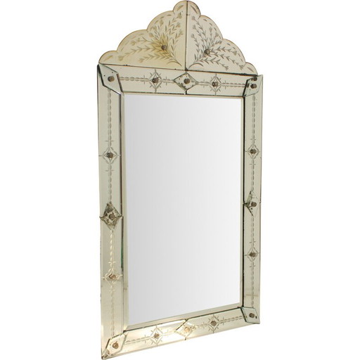 Vintage wall mirror, Czechoslovakia 1900