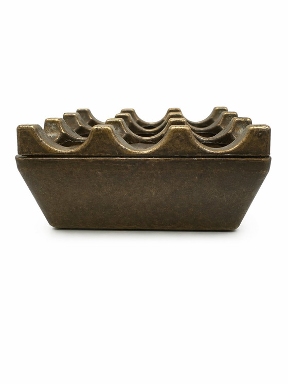 Image 1 of Vintage Swedish Brass Ashtray "Ultima 9" by Beck & Jung - Mid-Century Modern