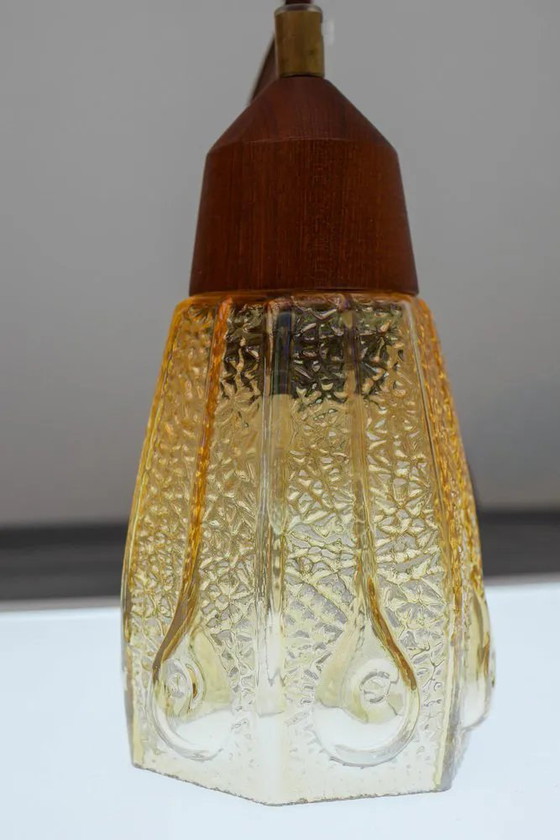 Image 1 of Suspensions en verre de Pukeberg, Suède, années 1960, lot de 2