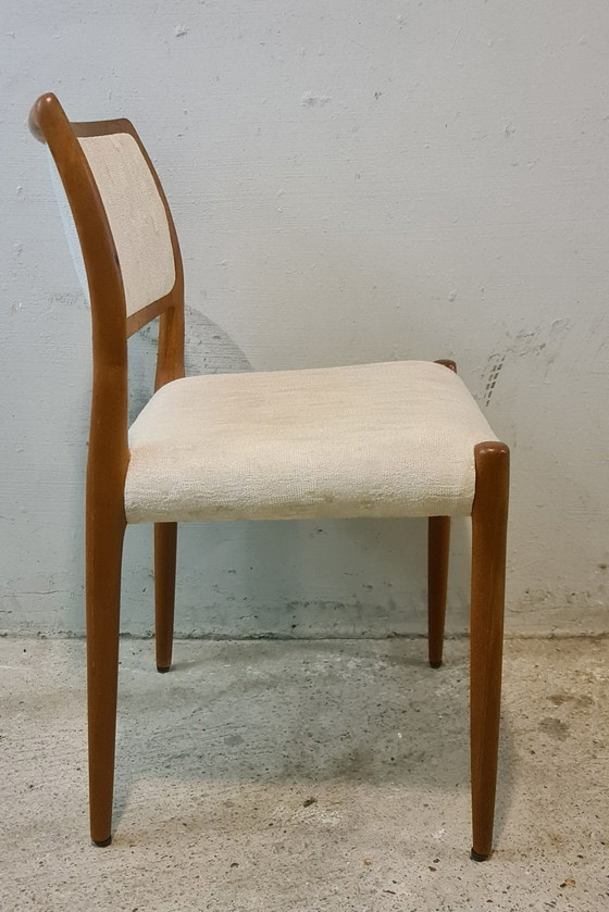 Image 1 of 5 Vintage, design stoelen. Niels O. Møller Danmark Model 80