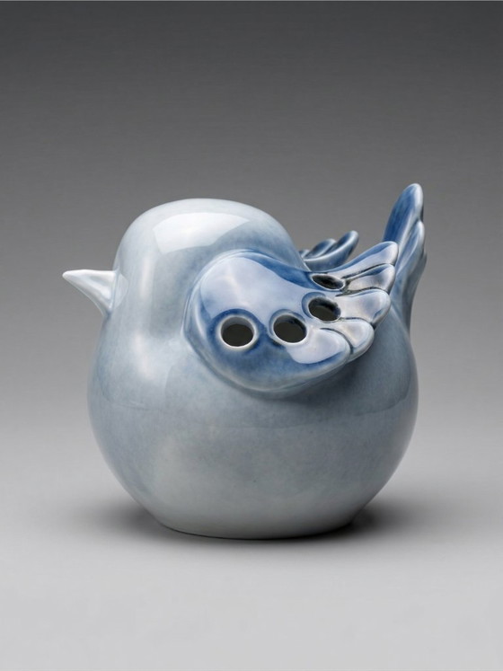 Image 1 of Uccellino decorativo in porcellana Virebent – ​​Ceramica francese vintage