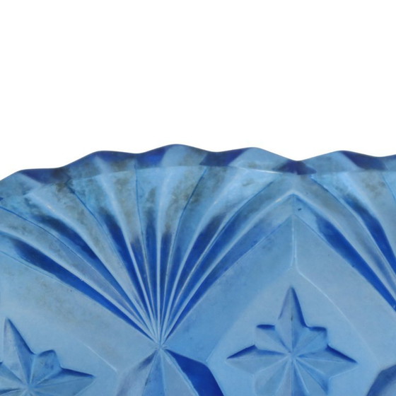 Image 1 of Frutero francés de cristal azul