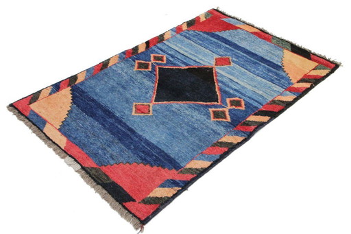 Original Persian carpet Gabbeh Ghashghai Oriental carpet 151 cm x 98 cm Old Natural