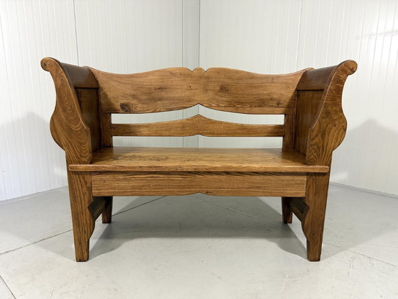 Image 1 of Antique oak bench 1900's