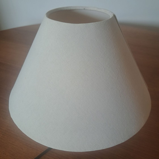 Lampe de table vintage en teck massif – Base sphérique – Style scandinave – Plastique, Bois (photo 3 of 9)