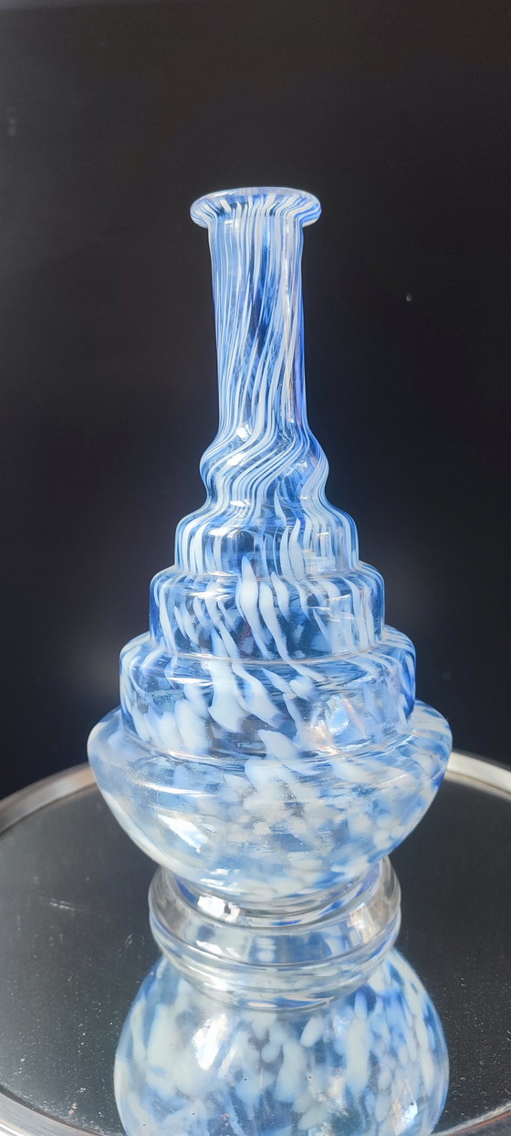 Image 1 of Geblazen glazen fles, glasfabriek Clichy, 20e eeuw