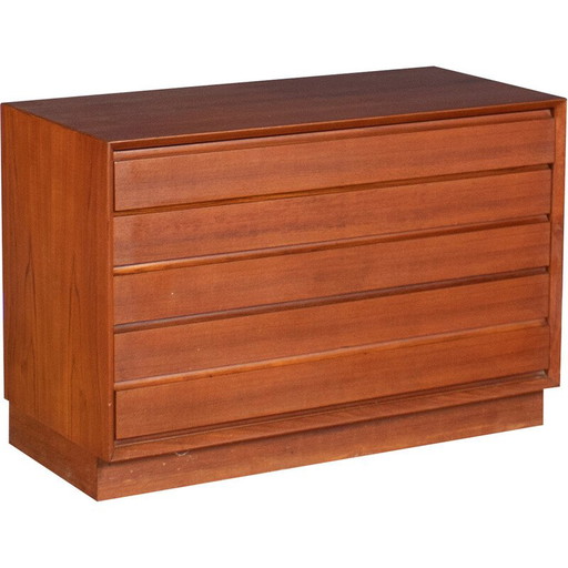Cassettiera danese vintage in teak, anni '60