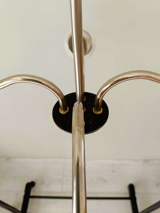 Image 1 of Lustre en métal et abat-jours coniques années 70