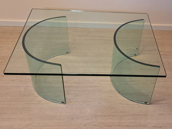 Image 1 of Tavolino da caffè in cristallo Gallotti & Radice anni '70 - Design vintage italiano
